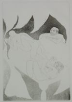 After ELIZABETH FRINK (1930-1993) “The Reeve’s Tale”, an etching from the Canterbury Tales series,