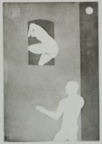 After ELIZABETH FRINK (1930-1993) “The Miller’s Tale I”, an etching from the Canterbury Tales