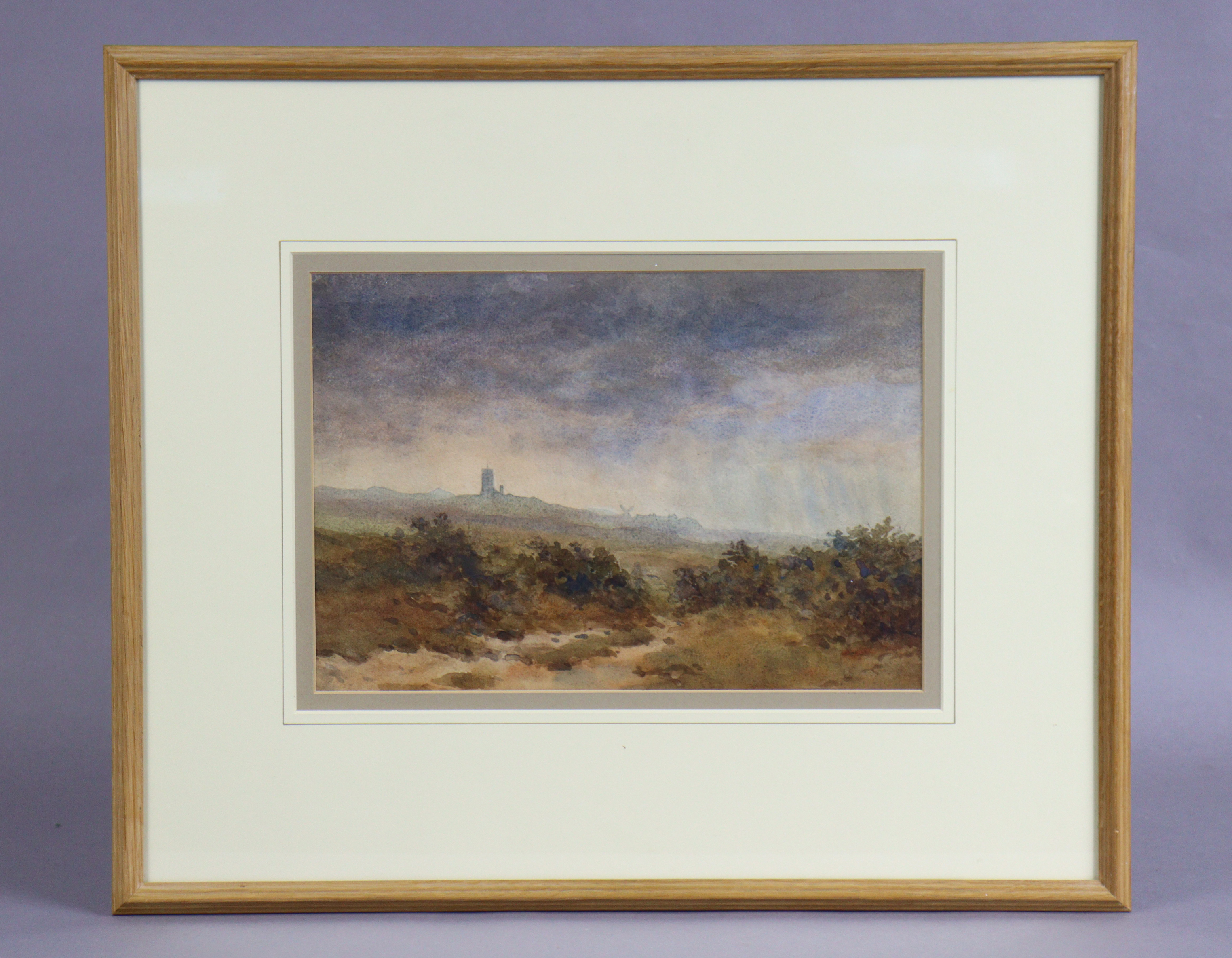 OSWALD PARTRIDGE MILNE (1881-1968). Blakeney Church Tower, Norfolk, watercolour, 22cm x 32cm, framed - Image 2 of 3