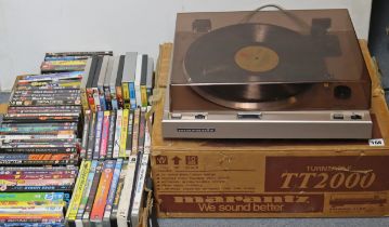 A Marantz “TT 2000” turntable, boxed; & various CDs.