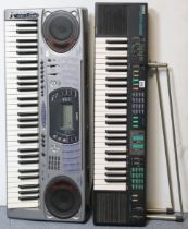 A Yamaha “PSR-22” electric keyboard; & a Casio electric keyboard.