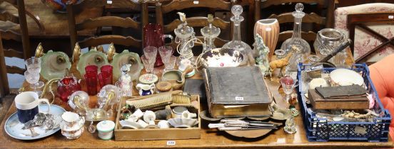 Various items of decorative china, glassware, metalware, etc. part w.a.f.