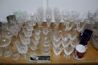 Various items of glassware; & various items of decorative china, plated ware, etc.