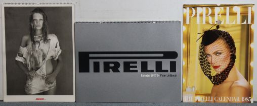 A collection of thirteen Pirelli calendars (1985, 1989, 1992, 1998-2000, 2003, 2004, 2007, 2011,