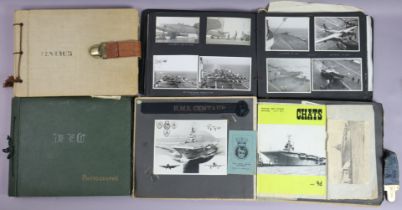 Four mid-20th century family photograph albums containing numerous photographs, postcards, etc.,