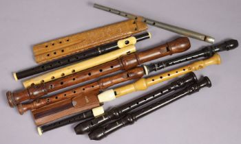 Ten various recorders & whistlers.