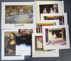 Twenty-one various coloured prints after Claude Monet, Jurgen Corc, Leonardo Da Vinci; & others (