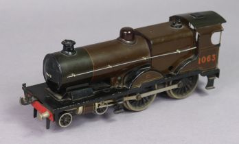 A Bassett-Lowke O Gauge Electric LMS Compound 4-4-0 Locomotive, No. 1063 (lacking tender, unboxed).