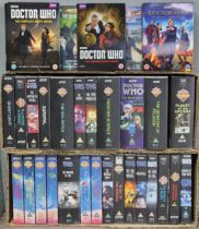 Approximately one hundred & forty various “Doctor Who” video cassettes & DVDs.