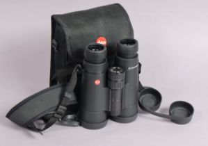 A pair of Leica Ultravid 10 x 42mm binoculars, with case.