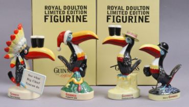 A set of four Royal Doulton Limited Edition Guinness Toucan Millennium Figurines “Big Chief Toucan”,