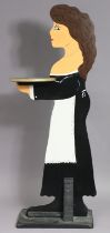 A Kentchurch “House Maid Maria” painted wooden character figure, 96cm high (lacking certificate).
