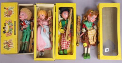 Three Pelham string puppets – “Cinderella”, “Dutch Boy”, & “Hansel”, all boxed; & another Pelham