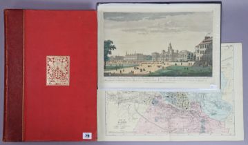 A 1930’s Bartholomew’s “Survey Atlas of England & Wales” (Second Edition, 1939); two prints; & a