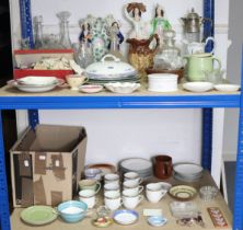 Various items of decorative china, pottery, & glassware, etc. part w.a.f