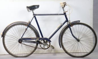 A vintage B.S.A. gent’s bicycle (blue).