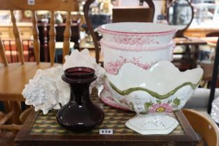 Various items of decorative china & glassware, part w.a.f.