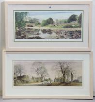 Four large, coloured prints after Alan Ingham titled “Away from it all”, “Evenings Last Light”, “