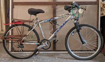 A Kona “Mcrae” Limited Edition mountain bike (silver); & an “Action Packer” bicycle trailer.