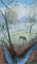 NICHOLAS HELY HUTCHINSON (b. 1955). “Autumn Morning”, signed with initials lower right; oil on