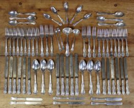 A Tiffany & Co. silver-plated “English King’s Pattern” part service of flatware & cutlery,