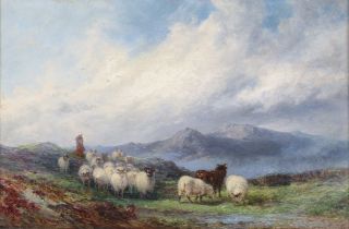 EDWARD HARGITT (1835-1895) “Hill Pasture”. Signed & dated “E. Hargitt 78” lower left. Oil on