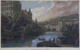 A 19th century coloured engraving “Southeast View of the City of Bath”, engraved by W. Byrne & J.