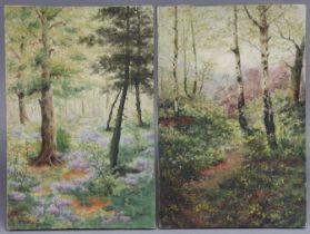 S. G. RUSSELL LEGG (early 20th century). Two pairs of unframed oil paintings on canvas, depicting