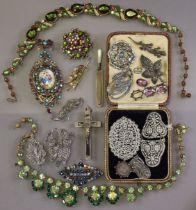 A collection of paste-set jewellery, etc.