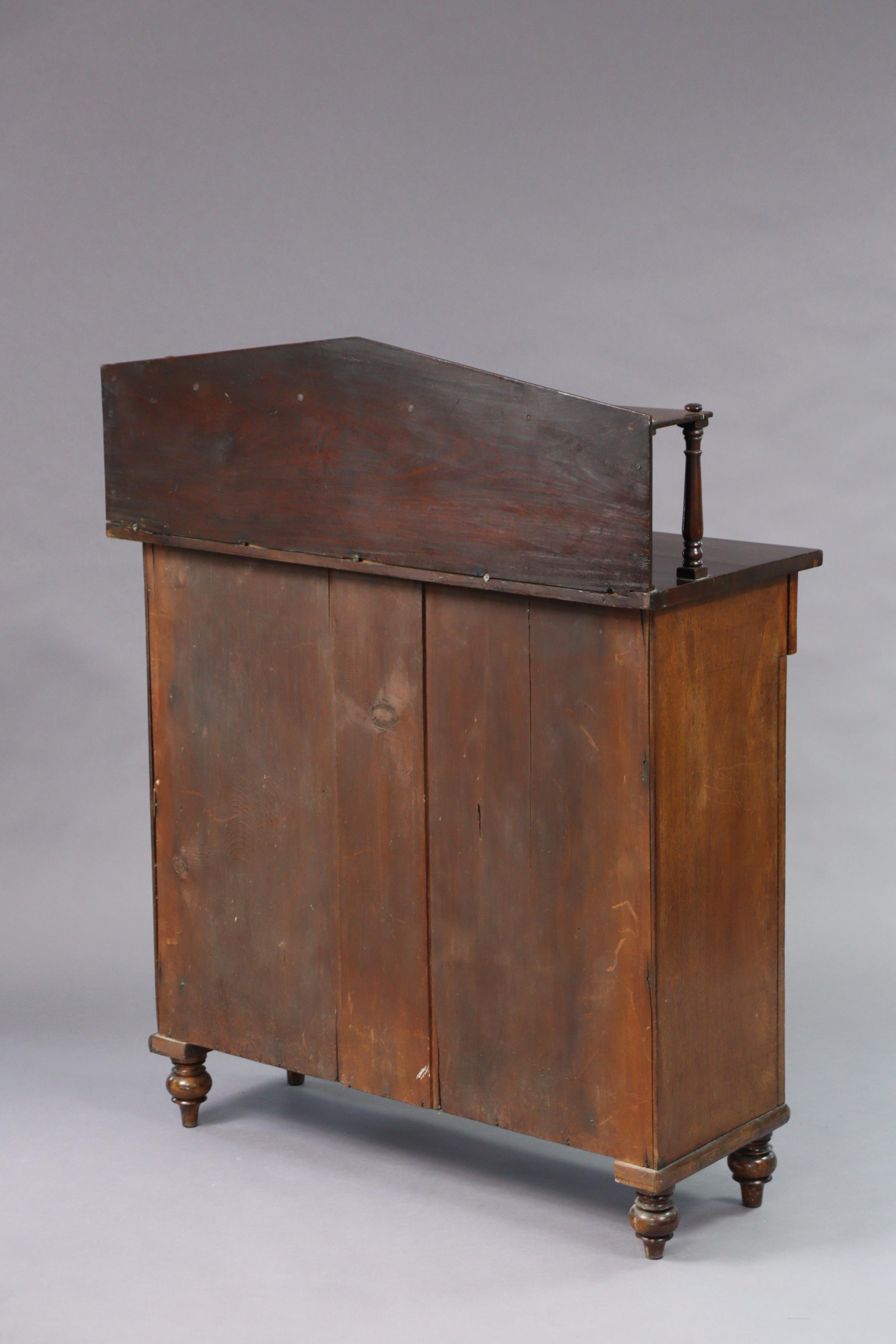 A 19th century mahogany chiffoniere with an open shelf to the stage back, fitted frieze drawer above - Image 5 of 5