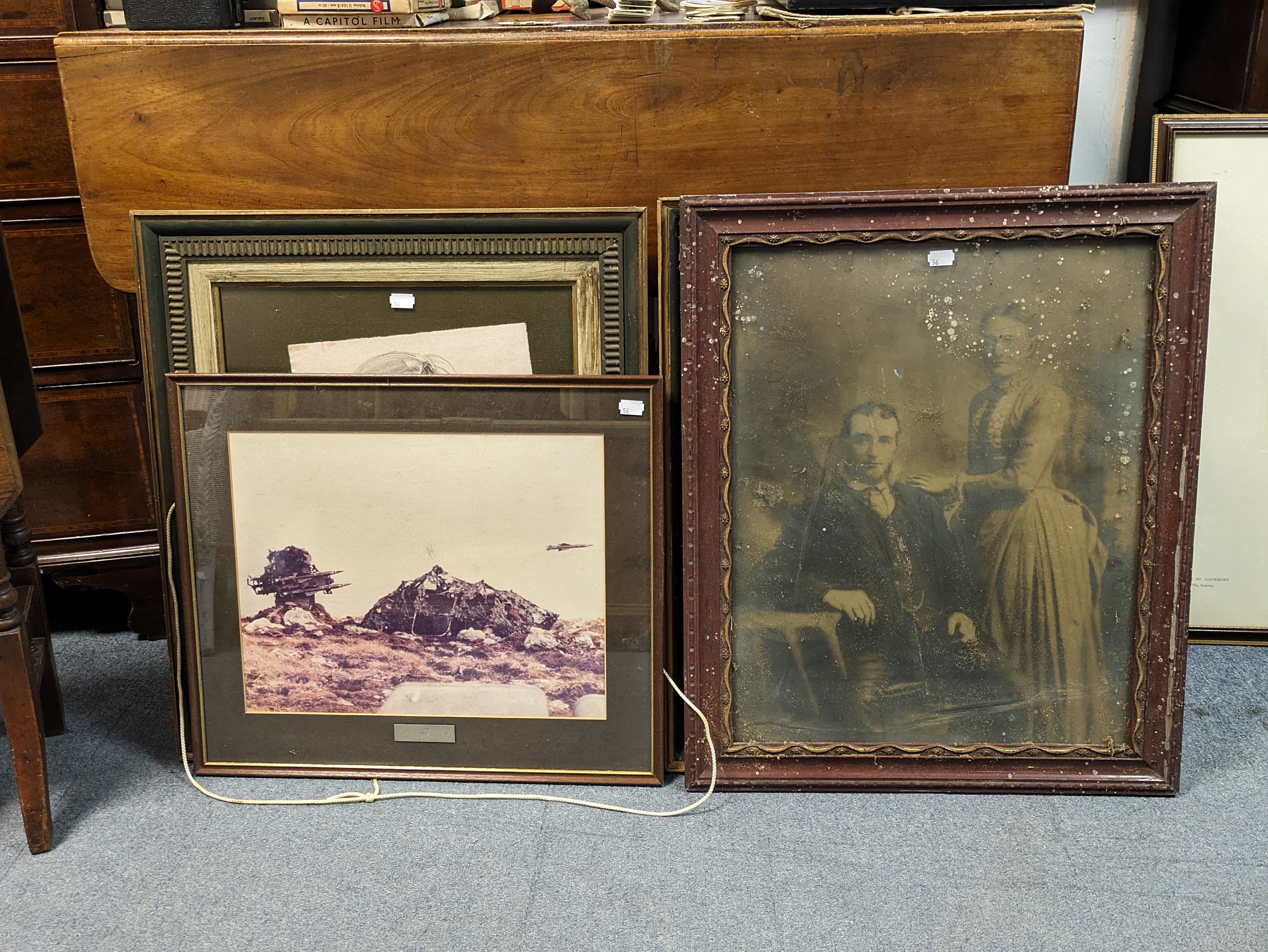 Two wall mirrors; various decorative pictures; & sundry other items. - Image 4 of 5