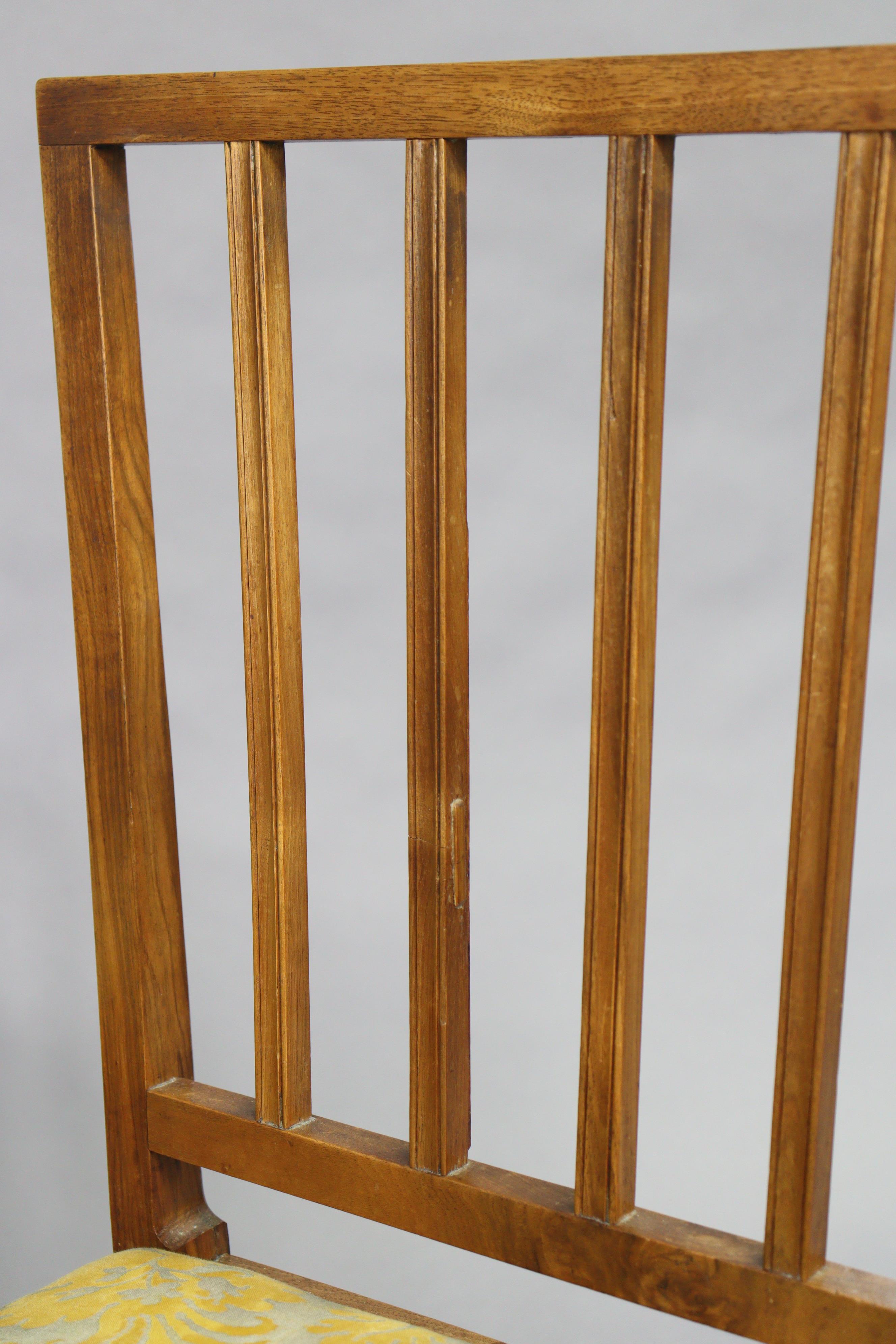 A set of five mid-20th century Cotswold School walnut dining chairs by Charles Herbert (Bert) Uzzell - Image 7 of 9
