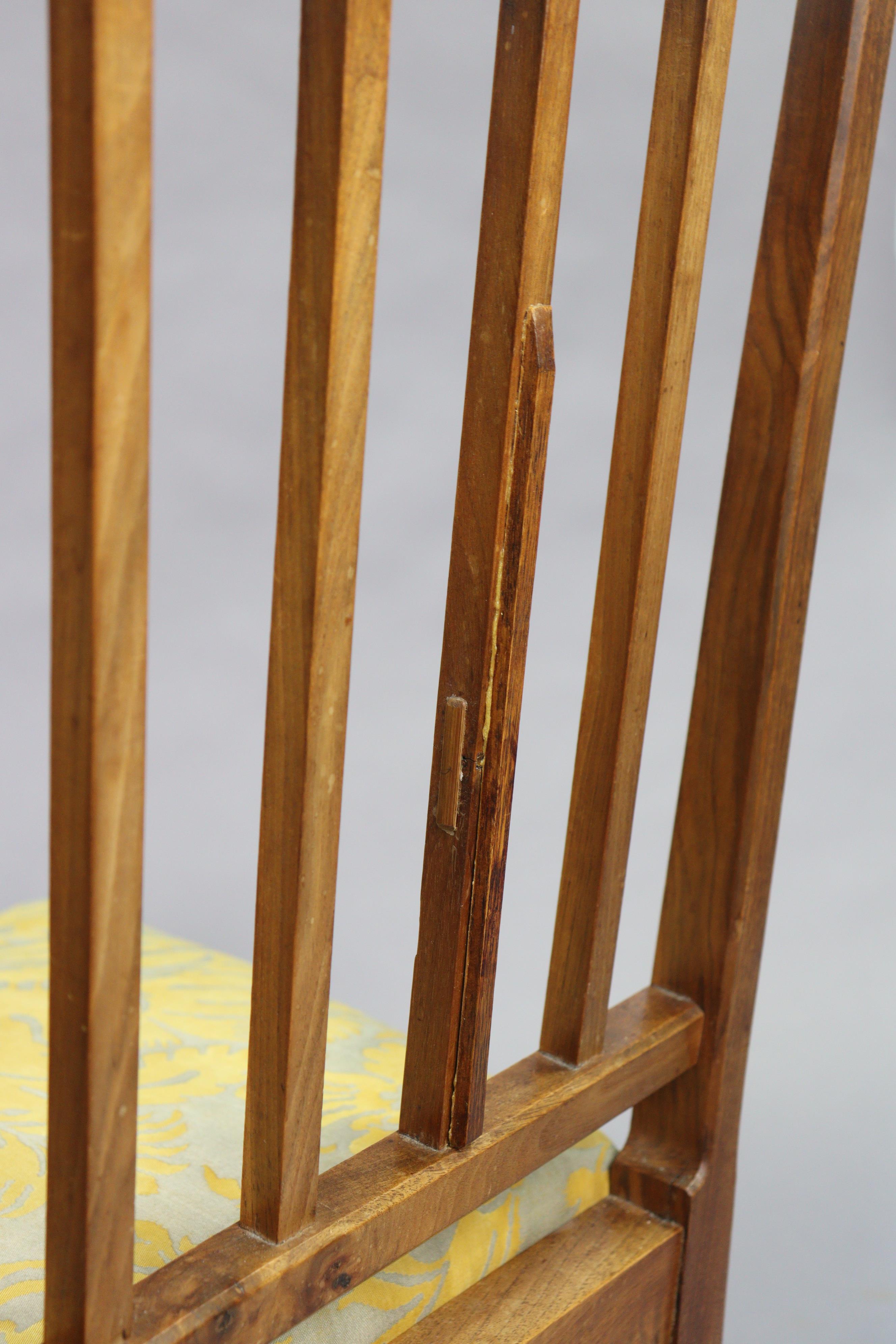 A set of five mid-20th century Cotswold School walnut dining chairs by Charles Herbert (Bert) Uzzell - Image 8 of 9