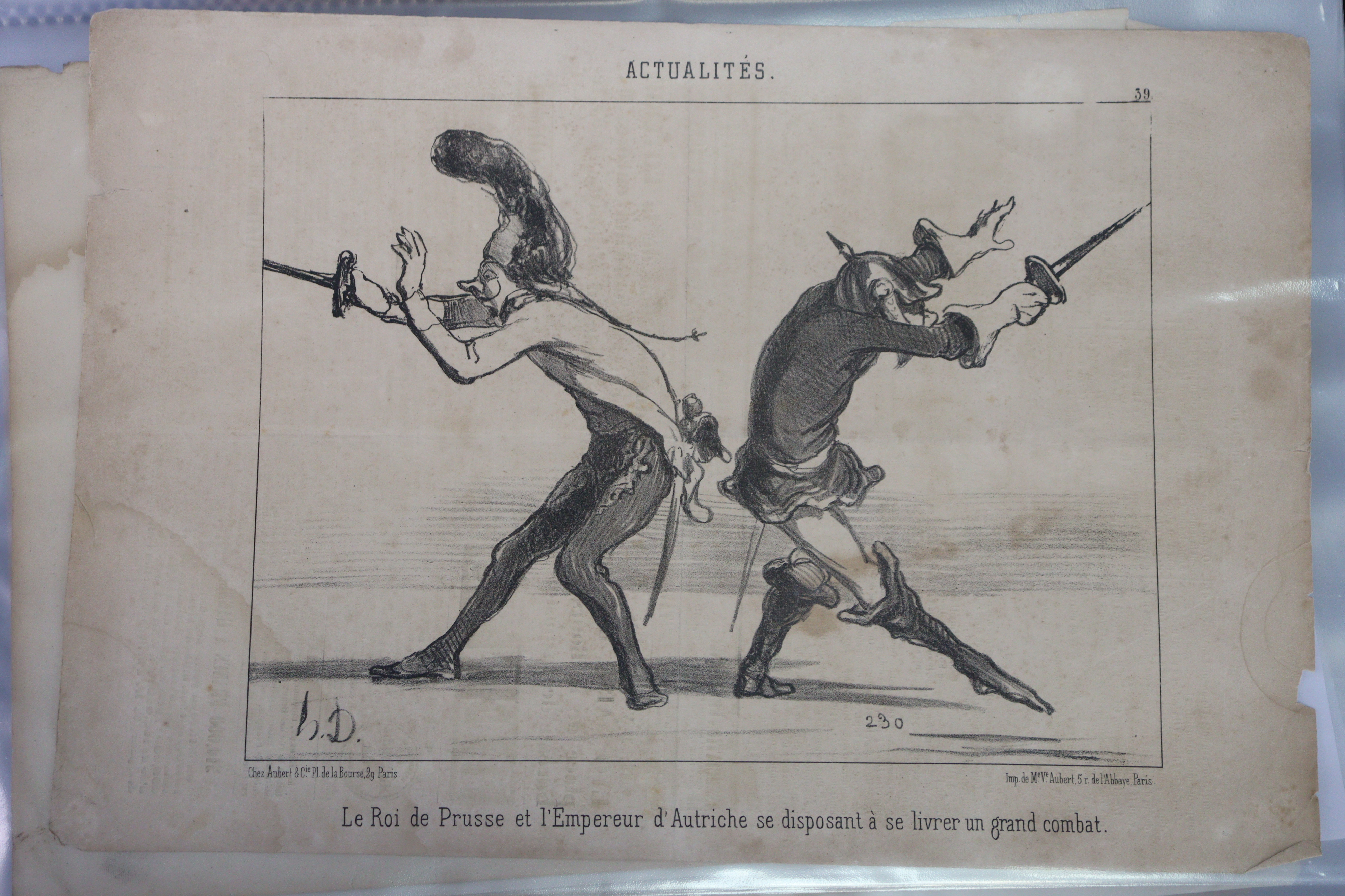 A folio lithographs after Steinlen, Daumier, Gavarni, & Cham, taken from late 19th/early 20th - Image 13 of 21
