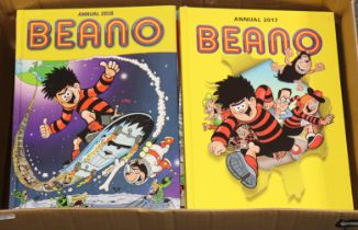 A collection of 48 various “Beano” annuals & books; a quantity of “Beano” comics; & various other