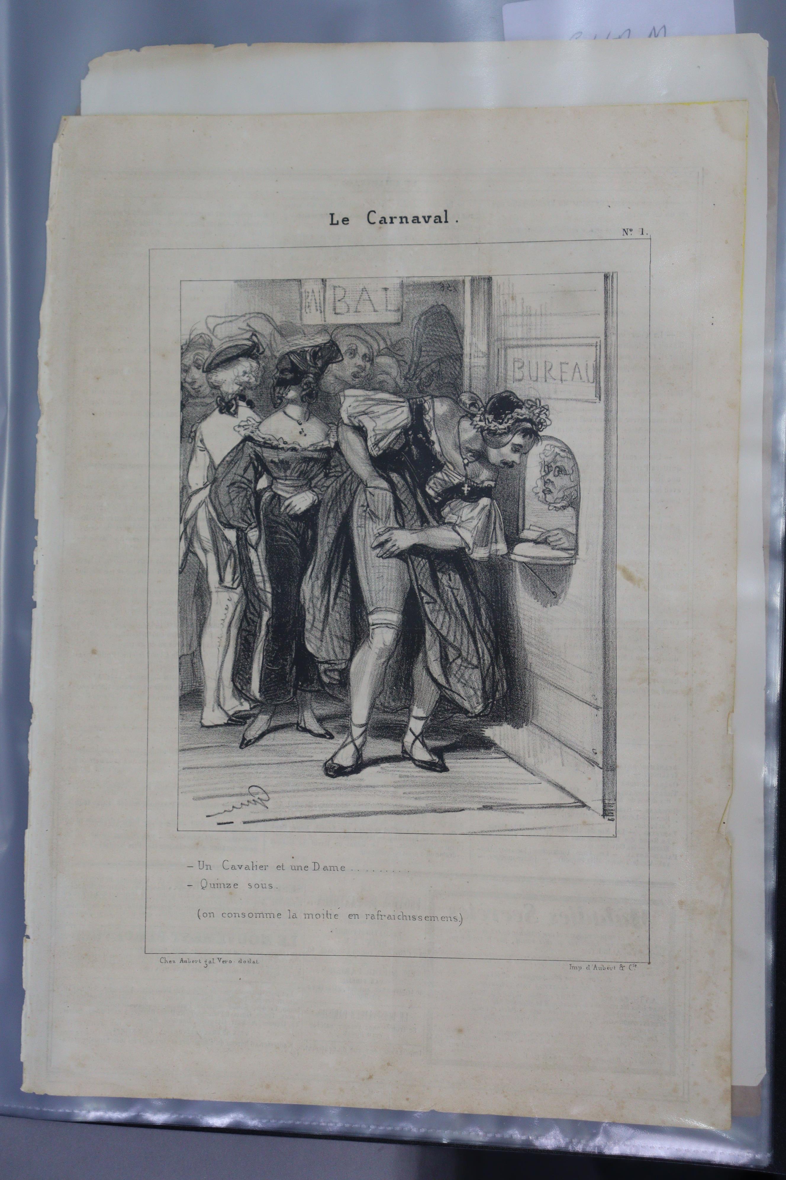 A folio lithographs after Steinlen, Daumier, Gavarni, & Cham, taken from late 19th/early 20th - Image 8 of 21