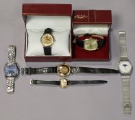 Two Rotary gent’s wristwatches, both cased; & four other wristwatches.