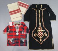 Two Tuareg North African men’s traditional dresses; & various African items of clothing, etc.