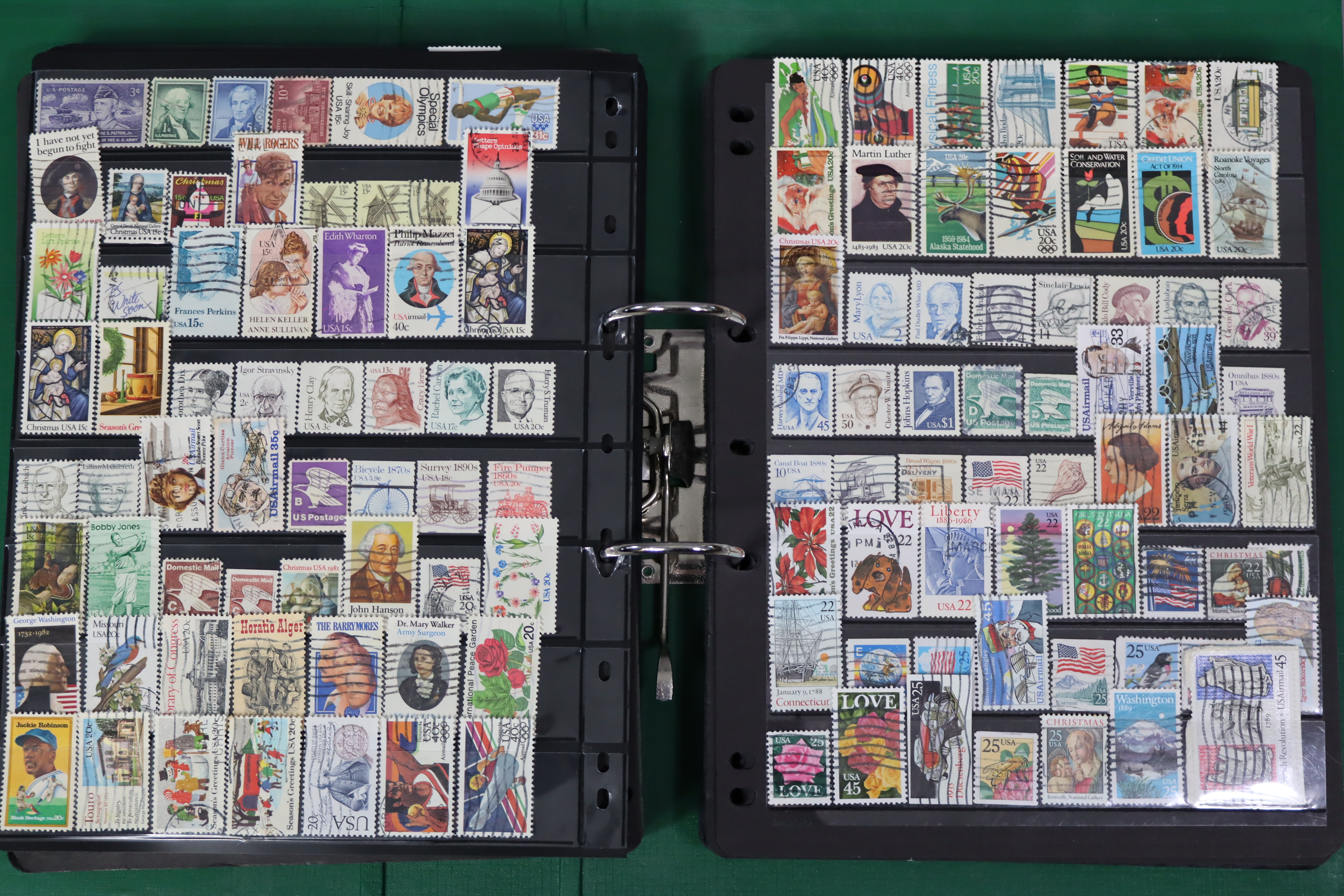 A collection of GB commonwealth & world stamps on stock leaves, in a ring-binder album. - Image 3 of 5