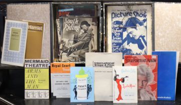 A collection of assorted theatre programmes, film & TV related magazines, etc., circa. mid-20th