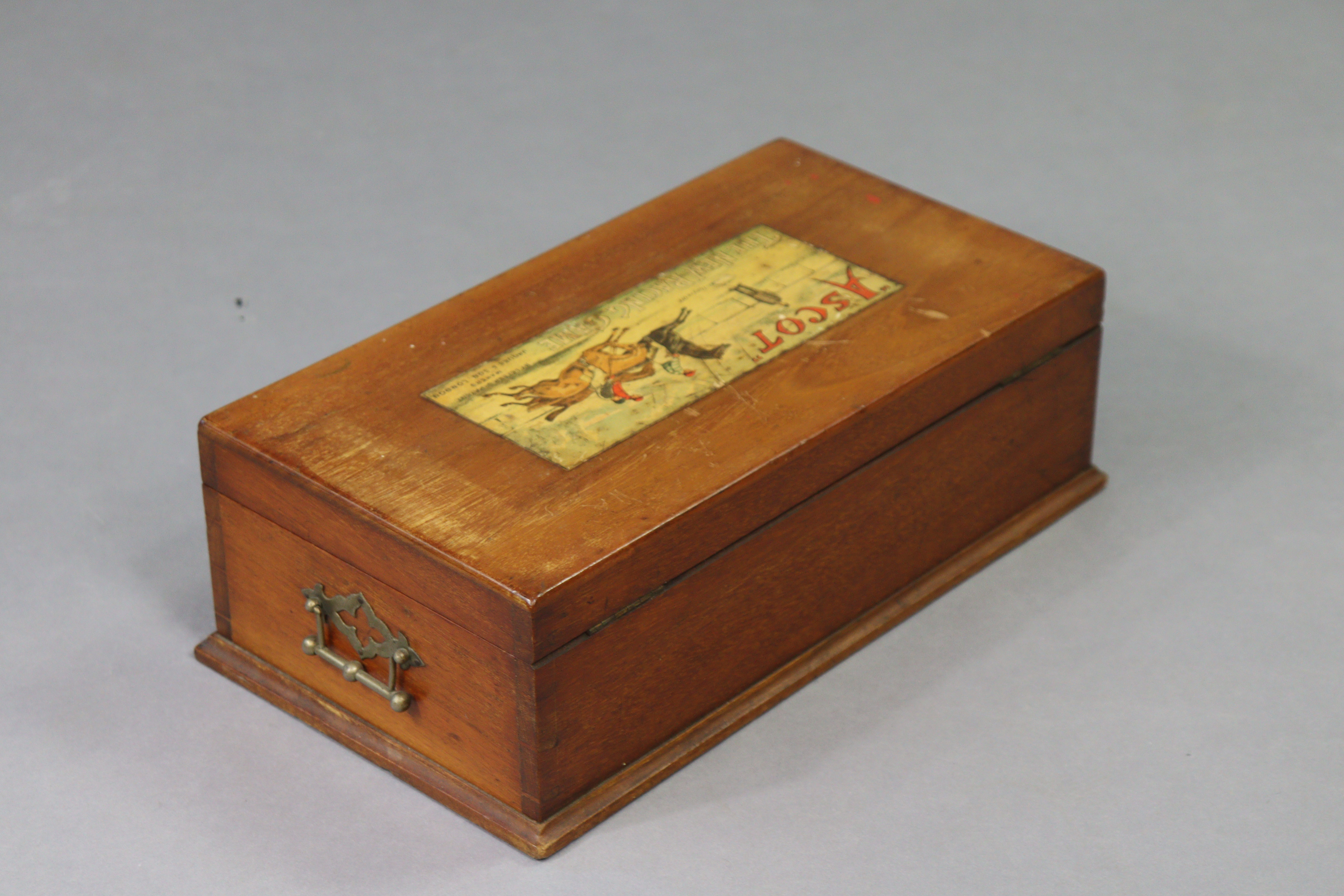 An antique “Ascot” The New Racing Game by Jaques & Son of London, in a fitted mahogany case, 34cm - Image 7 of 7