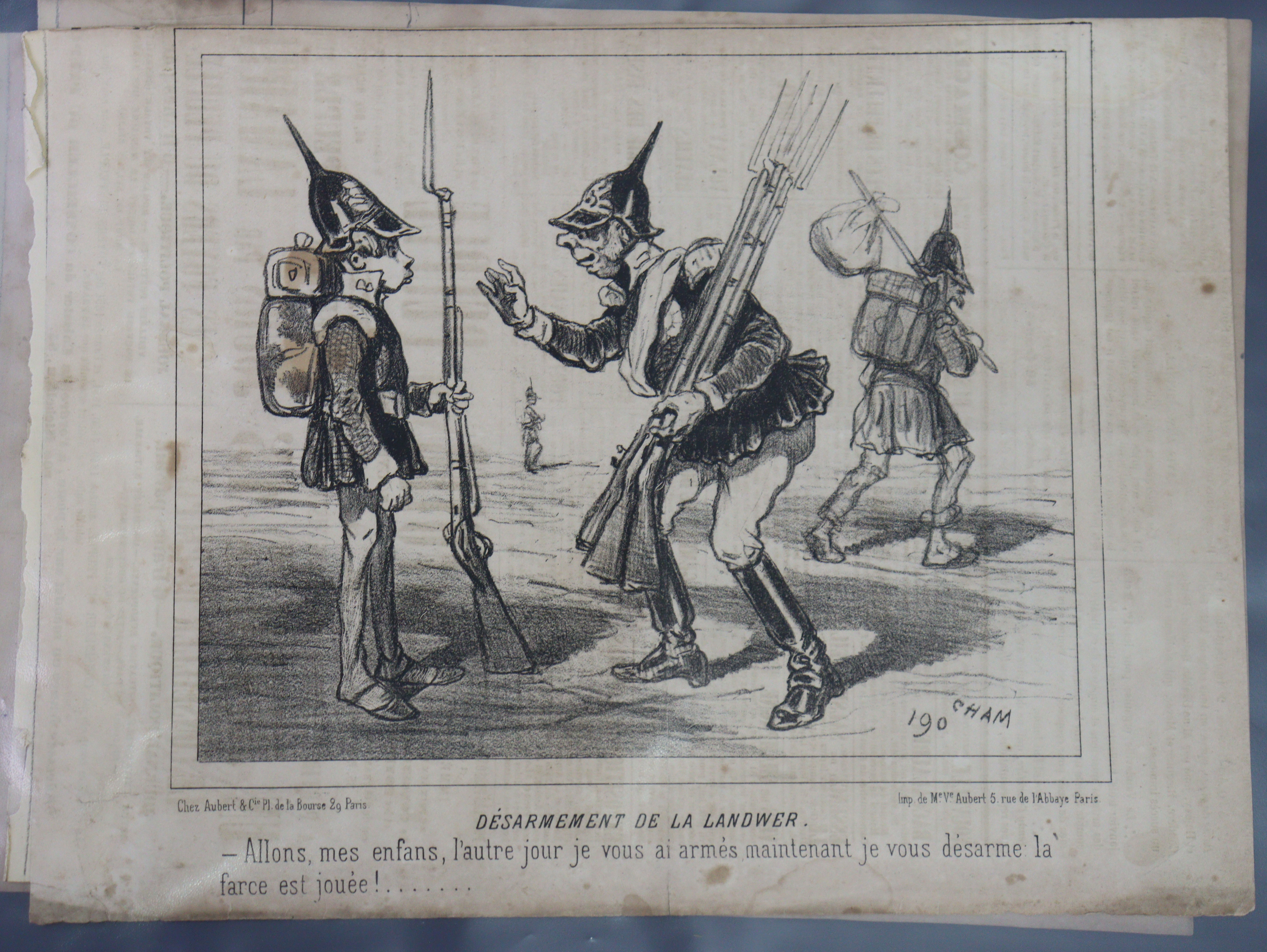 A folio lithographs after Steinlen, Daumier, Gavarni, & Cham, taken from late 19th/early 20th