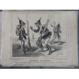 A folio lithographs after Steinlen, Daumier, Gavarni, & Cham, taken from late 19th/early 20th