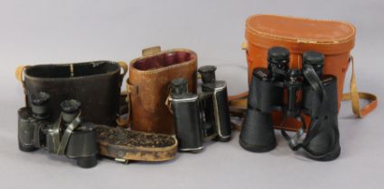 A pair of Carl Zeiss Jena Telex 6 x 24mm field glasses; together with two other pairs of field