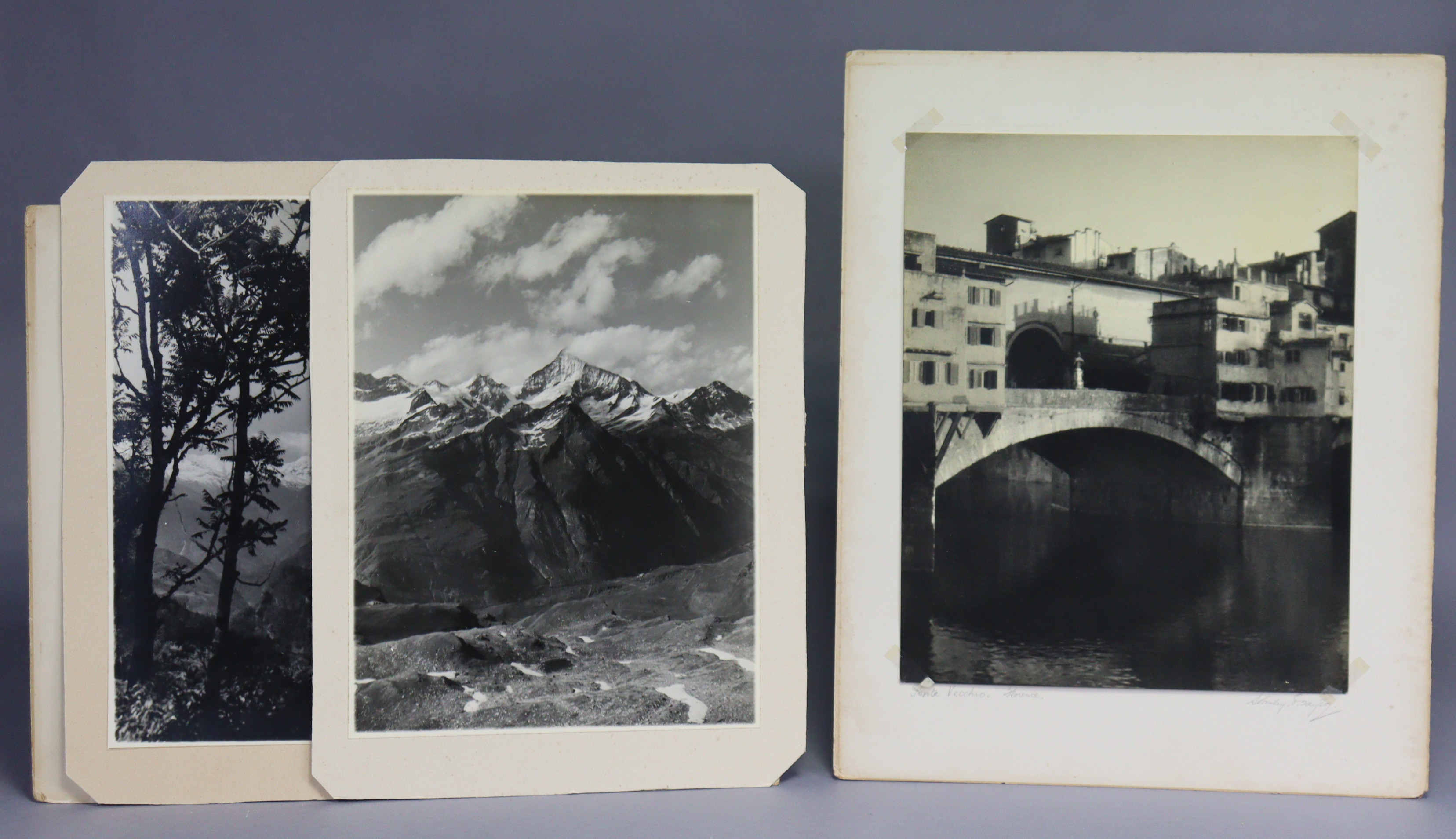 STANLEY E. TAYLOR. A collection of nine mounted photographs taken during 1920s-1940s; Ponte Vecchio, - Image 2 of 18