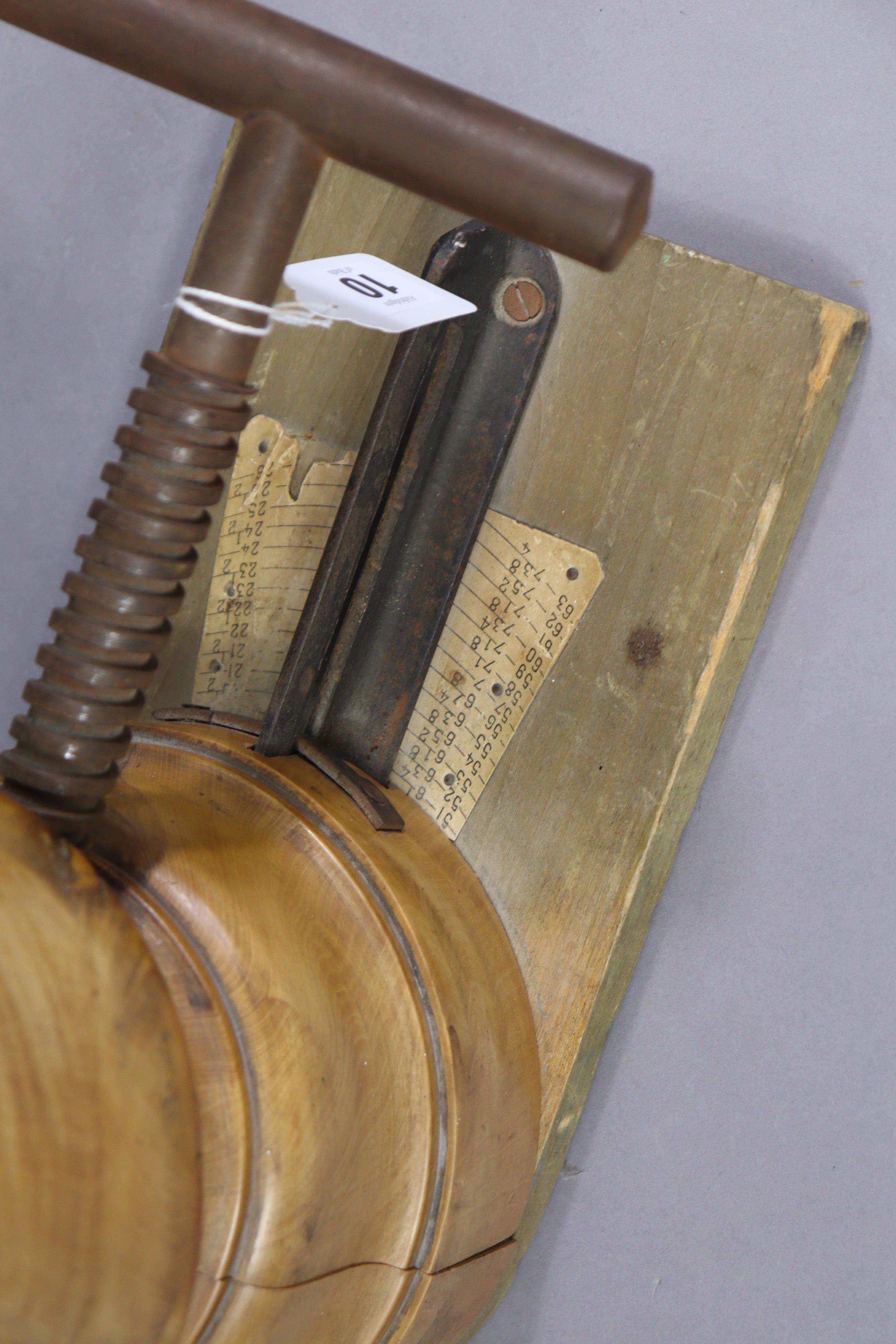 A late 19th/early 20th century milliner’s wooden adjustable hat stretcher with iron mechanism & side - Image 3 of 4