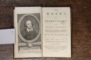 The Works of Shakespeare, Collated, etc. by Mr Theobald, published 1757, London vol 1 (of 8),