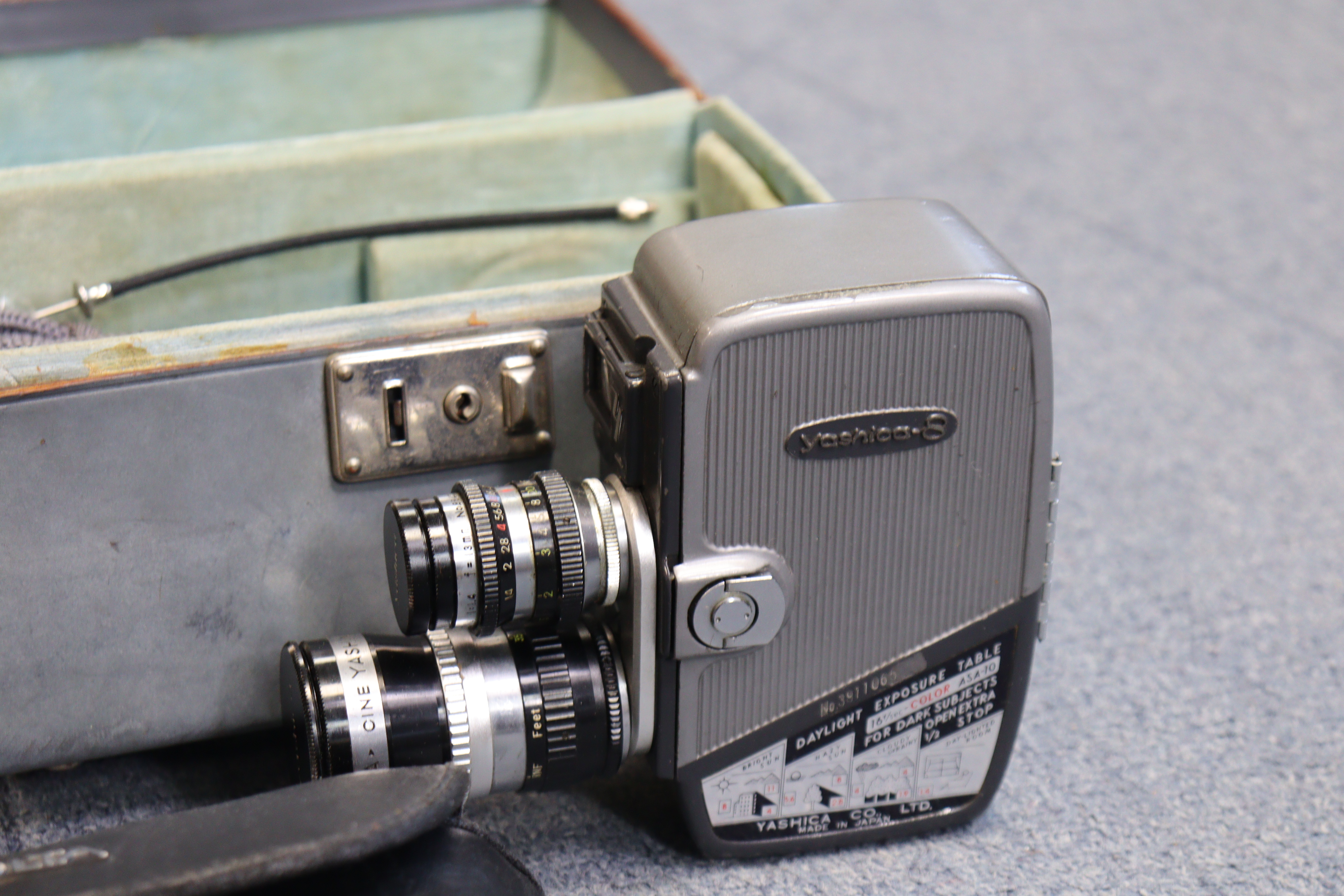 A Yashica 8 cine camera, cased; a Eumig film projector; a Brownie 8 movie light; & two pairs of - Image 2 of 5