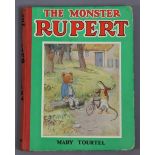 One volume “The Monster Rupert” (1932), and forty-eight various “Rupert” annuals.