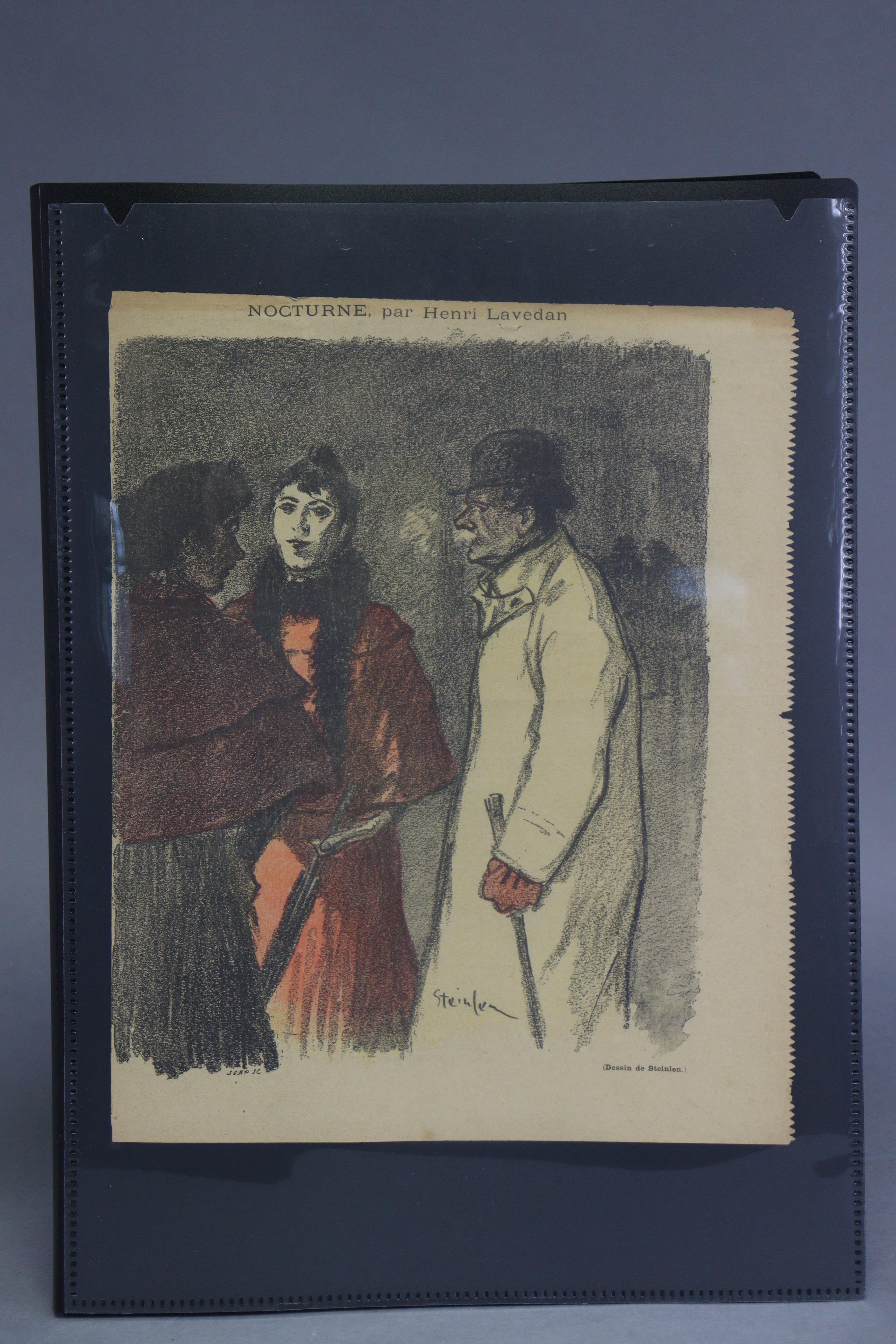 A folio lithographs after Steinlen, Daumier, Gavarni, & Cham, taken from late 19th/early 20th - Image 21 of 21